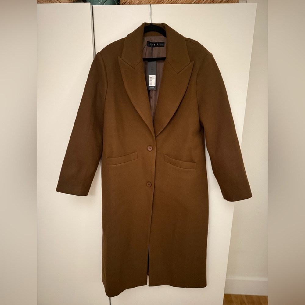 Lioness Olsen Coat in Chocolate/Brown - Long Trench